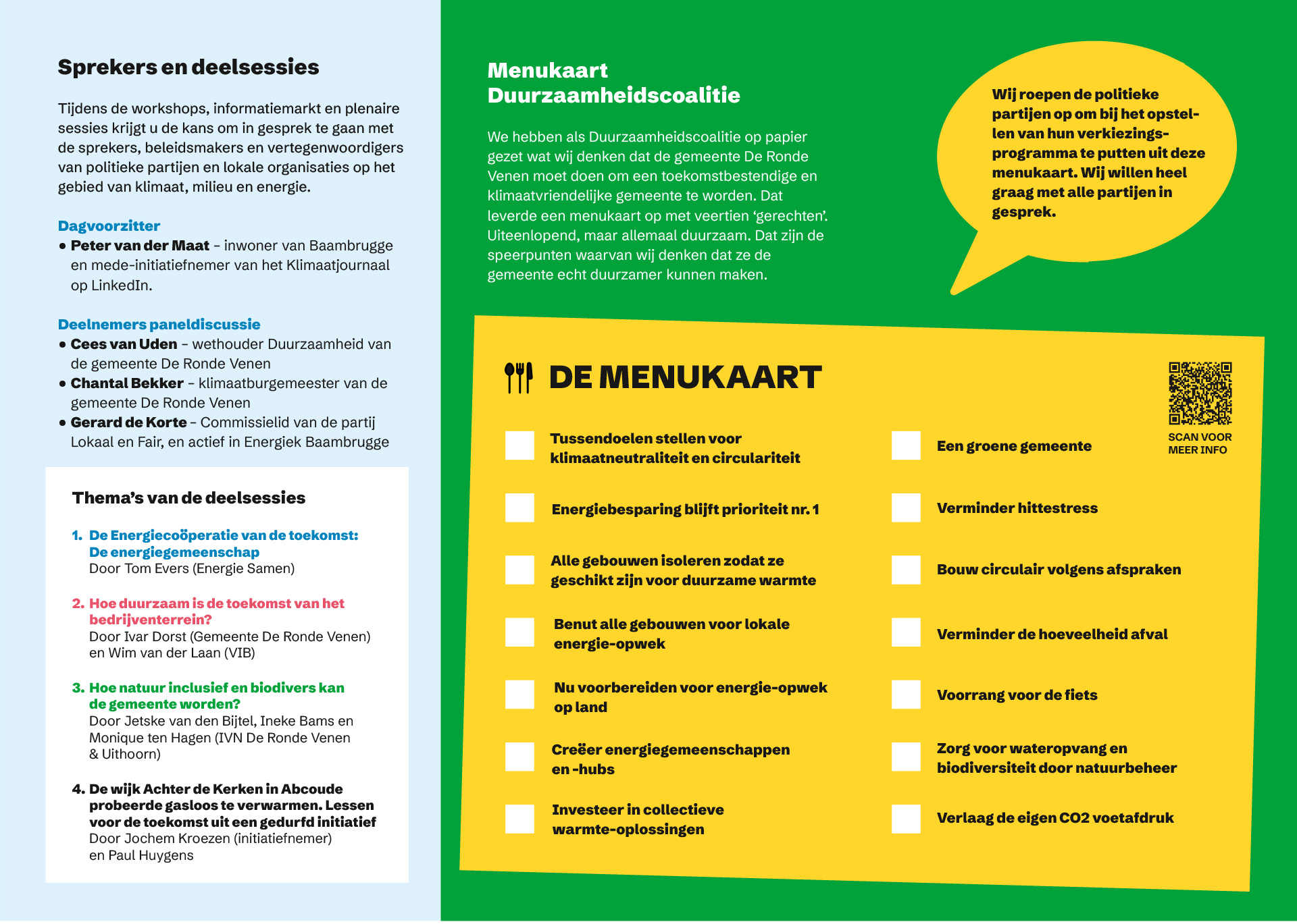 Duurzaamheidscongres programma